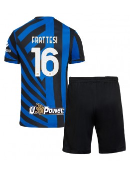 Inter Milan Davide Frattesi #16 Dječji Domaci Dres kompleti 2024-25 Kratak Rukavima (+ kratke hlače)